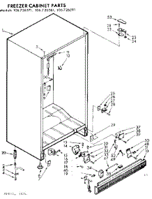 Cabinet Parts parts for Kenmore Freezer 106.726571 (106726571, 106 726571) from AppliancePartsPros.com