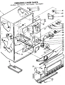 Liner Parts parts for Kenmore Freezer 106.726571 (106726571, 106 726571) from AppliancePartsPros.com