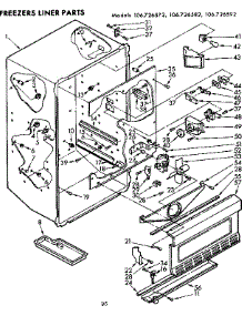Liner Parts parts for Kenmore Freezer 106.726572 (106726572, 106 726572) from AppliancePartsPros.com