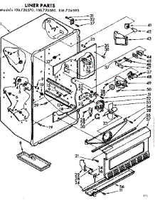 Liner Parts parts for Kenmore Freezer 106.726580 (106726580, 106 726580) from AppliancePartsPros.com