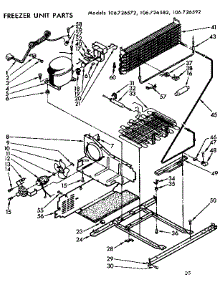 Unit Parts parts for Kenmore Freezer 106.726582 (106726582, 106 726582) from AppliancePartsPros.com