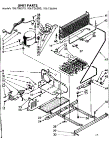 Unit Parts parts for Kenmore Freezer 106.726590 (106726590, 106 726590) from AppliancePartsPros.com