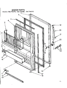 Door Parts parts for Kenmore Freezer 106.726590 (106726590, 106 726590) from AppliancePartsPros.com