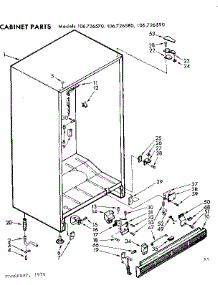 Cabinet Parts parts for Kenmore Freezer 106.726590 (106726590, 106 726590) from AppliancePartsPros.com