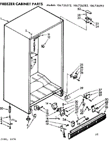Cabinet Parts parts for Kenmore Freezer 106.726592 (106726592, 106 726592) from AppliancePartsPros.com