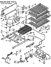 Unit Parts parts for Kenmore Freezer 106.726820 (106726820, 106 726820) from AppliancePartsPros.com