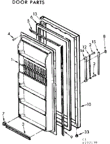 Door Parts parts for Kenmore Freezer 106.727130 (106727130, 106 727130) from AppliancePartsPros.com