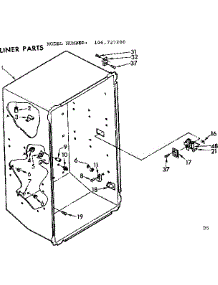 Liner Parts parts for Kenmore Freezer 106.727200 (106727200, 106 727200) from AppliancePartsPros.com