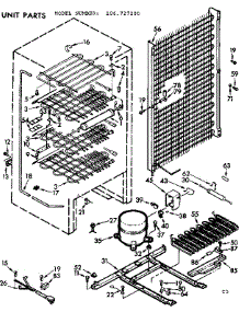 Unit Parts parts for Kenmore Freezer 106.727200 (106727200, 106 727200) from AppliancePartsPros.com
