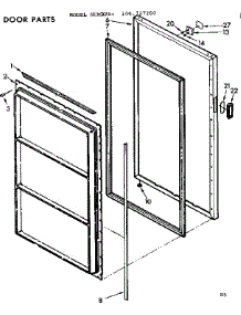 Door Parts parts for Kenmore Freezer 106.727200 (106727200, 106 727200) from AppliancePartsPros.com