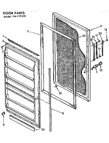 Door Parts parts for Kenmore Freezer 106.727220 (106727220, 106 727220) from AppliancePartsPros.com