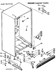 Cabinet Parts parts for Kenmore Freezer 106.727240 (106727240, 106 727240) from AppliancePartsPros.com