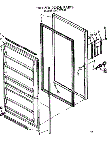 Door Parts parts for Kenmore Freezer 106.727240 (106727240, 106 727240) from AppliancePartsPros.com