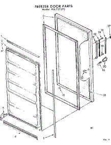 Door Parts parts for Kenmore Freezer 106.727270 (106727270, 106 727270) from AppliancePartsPros.com