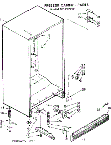 Cabinet Parts parts for Kenmore Freezer 106.727290 (106727290, 106 727290) from AppliancePartsPros.com
