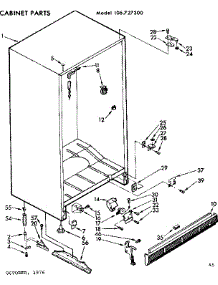 Cabinet Parts parts for Kenmore Freezer 106.727300 (106727300, 106 727300) from AppliancePartsPros.com