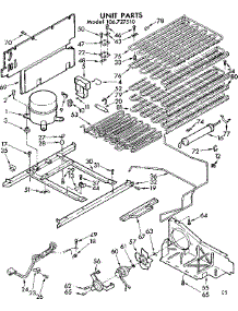 Unit Parts parts for Kenmore Freezer 106.727510 (106727510, 106 727510) from AppliancePartsPros.com