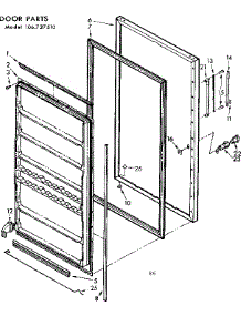 Door Parts parts for Kenmore Freezer 106.727510 (106727510, 106 727510) from AppliancePartsPros.com