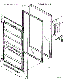 Door Parts parts for Kenmore Freezer 106.727520 (106727520, 106 727520) from AppliancePartsPros.com