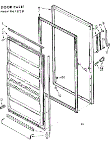 Door Parts parts for Kenmore Freezer 106.727521 (106727521, 106 727521) from AppliancePartsPros.com