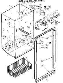 Liner And Breaker Parts parts for Kenmore Freezer 106.727521 (106727521, 106 727521) from AppliancePartsPros.com