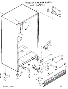 Cabinet Parts parts for Kenmore Freezer 106.727530 (106727530, 106 727530) from AppliancePartsPros.com