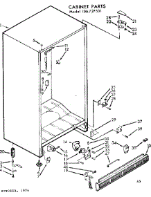 Cabinet Parts parts for Kenmore Freezer 106.727531 (106727531, 106 727531) from AppliancePartsPros.com