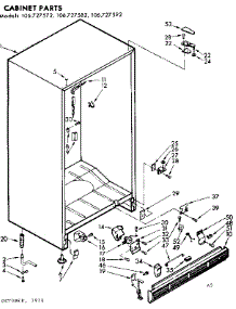 Cabinet Parts parts for Kenmore Freezer 106.727572 (106727572, 106 727572) from AppliancePartsPros.com