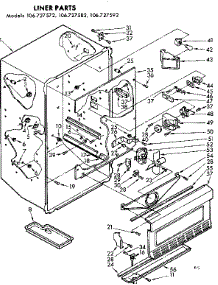 Liner Parts parts for Kenmore Freezer 106.727572 (106727572, 106 727572) from AppliancePartsPros.com