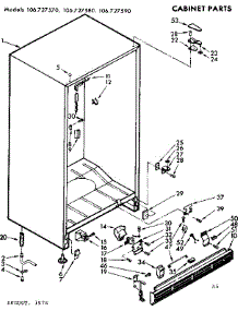 Cabinet Parts parts for Kenmore Freezer 106.727580 (106727580, 106 727580) from AppliancePartsPros.com