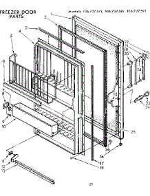 Door Parts parts for Kenmore Freezer 106.727581 (106727581, 106 727581) from AppliancePartsPros.com