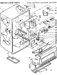 Liner Parts parts for Kenmore Freezer 106.727581 (106727581, 106 727581) from AppliancePartsPros.com