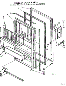 Door Parts parts for Kenmore Freezer 106.727590 (106727590, 106 727590) from AppliancePartsPros.com