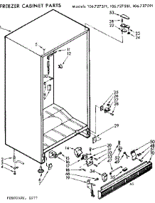 Cabinet Parts parts for Kenmore Freezer 106.727591 (106727591, 106 727591) from AppliancePartsPros.com