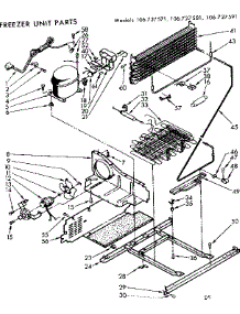 Unit Parts parts for Kenmore Freezer 106.727591 (106727591, 106 727591) from AppliancePartsPros.com
