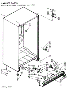 Cabinet Parts parts for Kenmore Freezer 106.727681 (106727681, 106 727681) from AppliancePartsPros.com