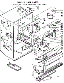 Liner Parts parts for Kenmore Freezer 106.727681 (106727681, 106 727681) from AppliancePartsPros.com