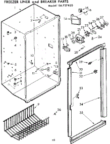 Liner & Breaker Parts parts for Kenmore Freezer 106.727820 (106727820, 106 727820) from AppliancePartsPros.com