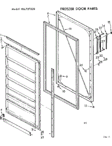 Door Parts parts for Kenmore Freezer 106.727820 (106727820, 106 727820) from AppliancePartsPros.com