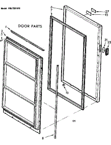 Door Parts parts for Kenmore Freezer 106.7281610 (1067281610, 106 7281610) from AppliancePartsPros.com