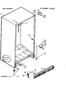 Cabinet Parts parts for Kenmore Freezer 106.7281610 (1067281610, 106 7281610) from AppliancePartsPros.com