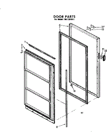 Door Parts parts for Kenmore Freezer 106.7281611 (1067281611, 106 7281611) from AppliancePartsPros.com