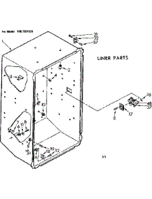 Liner Parts parts for Kenmore Freezer 106.7281620 (1067281620, 106 7281620) from AppliancePartsPros.com