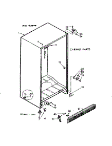 Cabinet Parts parts for Kenmore Freezer 106.7281620 (1067281620, 106 7281620) from AppliancePartsPros.com