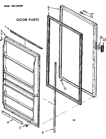 Door Parts parts for Kenmore Freezer 106.7281620 (1067281620, 106 7281620) from AppliancePartsPros.com