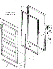Door Parts parts for Kenmore Freezer 106.7281630 (1067281630, 106 7281630) from AppliancePartsPros.com