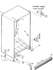 Cabinet Parts parts for Kenmore Freezer 106.7281630 (1067281630, 106 7281630) from AppliancePartsPros.com