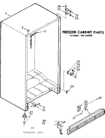 Freezer Cabinet Parts parts for Kenmore Freezer 106.7282020 (1067282020, 106 7282020) from AppliancePartsPros.com