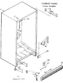 Cabinet Parts parts for Kenmore Freezer 106.7282030 (1067282030, 106 7282030) from AppliancePartsPros.com