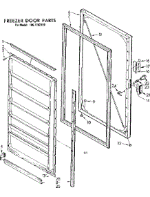 Freezer Door Parts parts for Kenmore Freezer 106.7282720 (1067282720, 106 7282720) from AppliancePartsPros.com